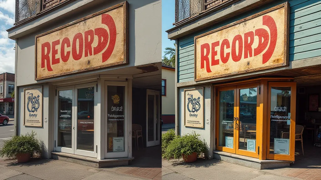 Comparison of authentic and reproduction sign