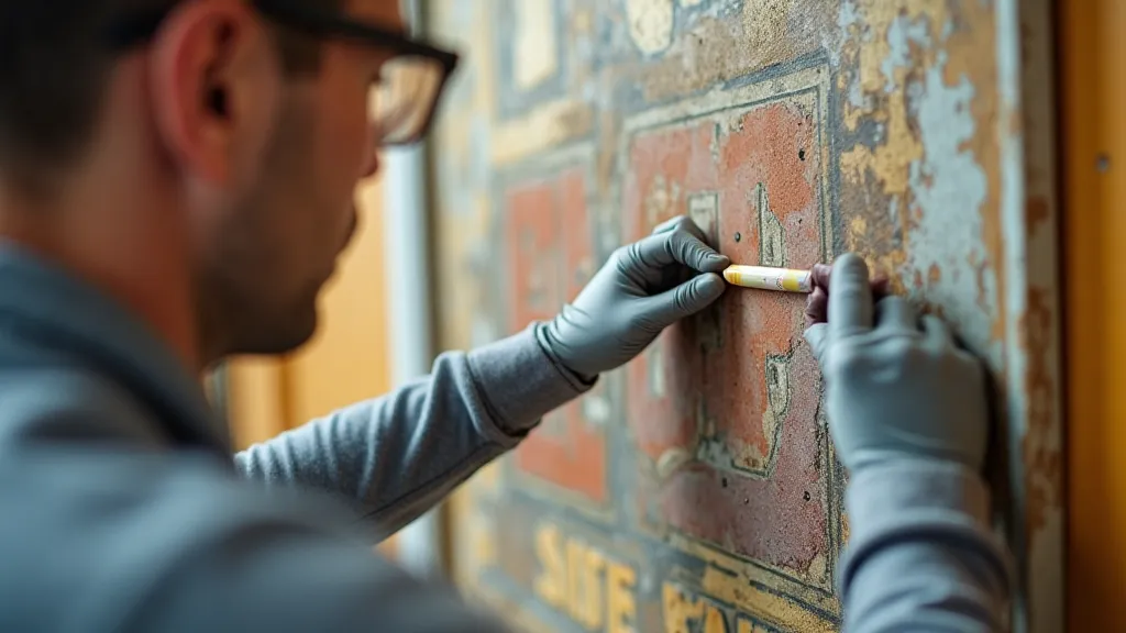 Lead paint test on vintage sign