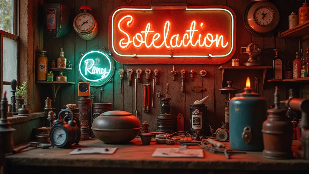 Neon sign repair shop tools
