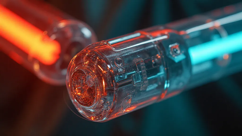 Close up of vintage neon sign tubing
