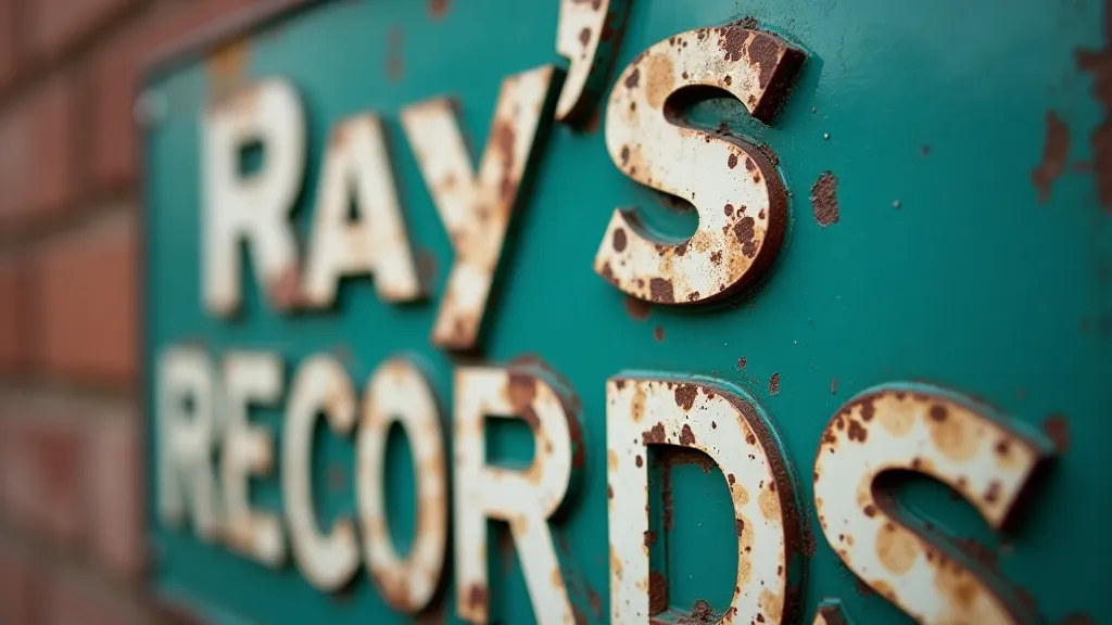 Vintage record store sign - Ray's Records