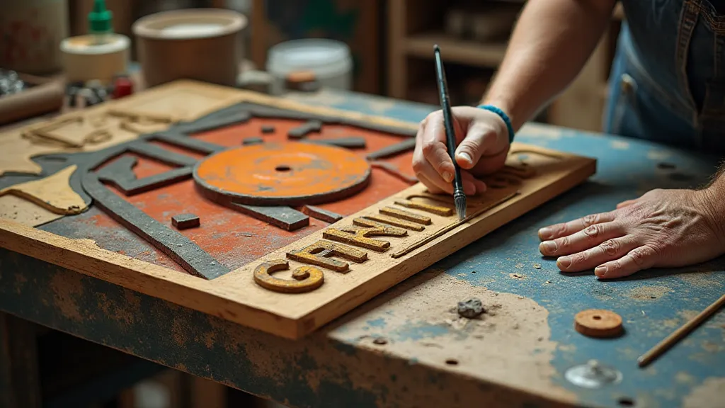 Record store sign restoration