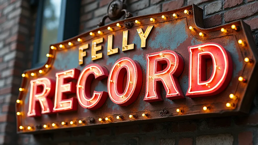 Fully restored vintage sign