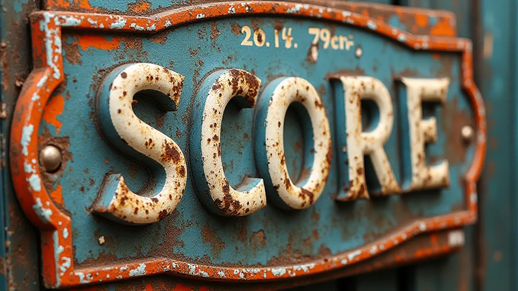 Vintage sign with layers of faded paint